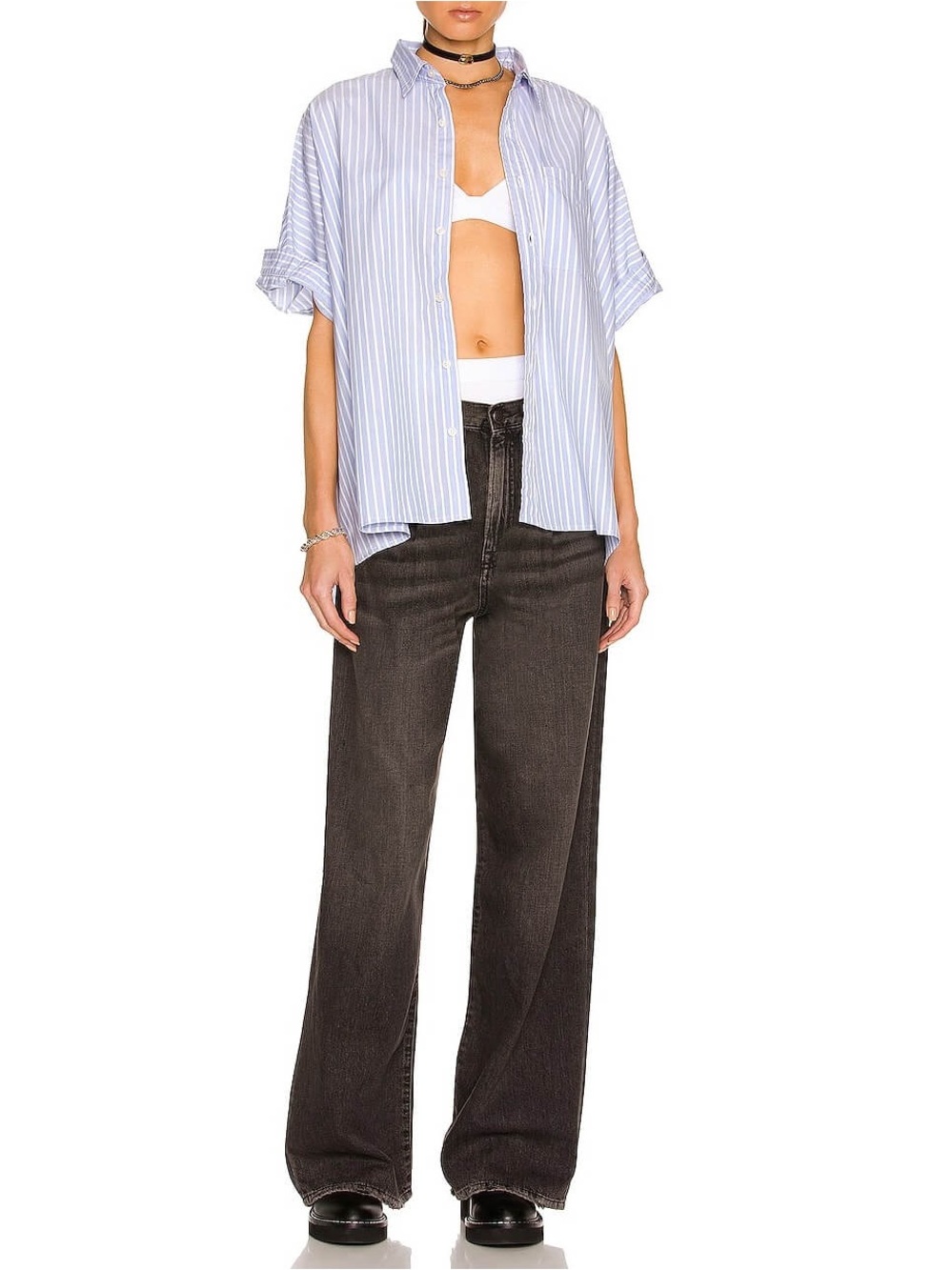 R13 Oversized Boxy Button Up Shirt - size XXS